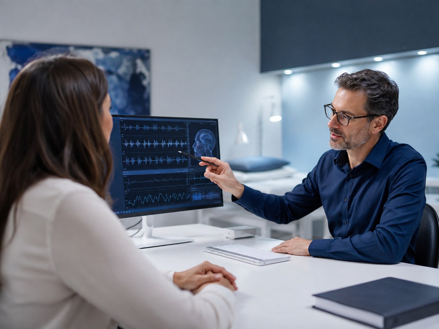 Professional consultation about sleep medicine technology and clinical workflow
