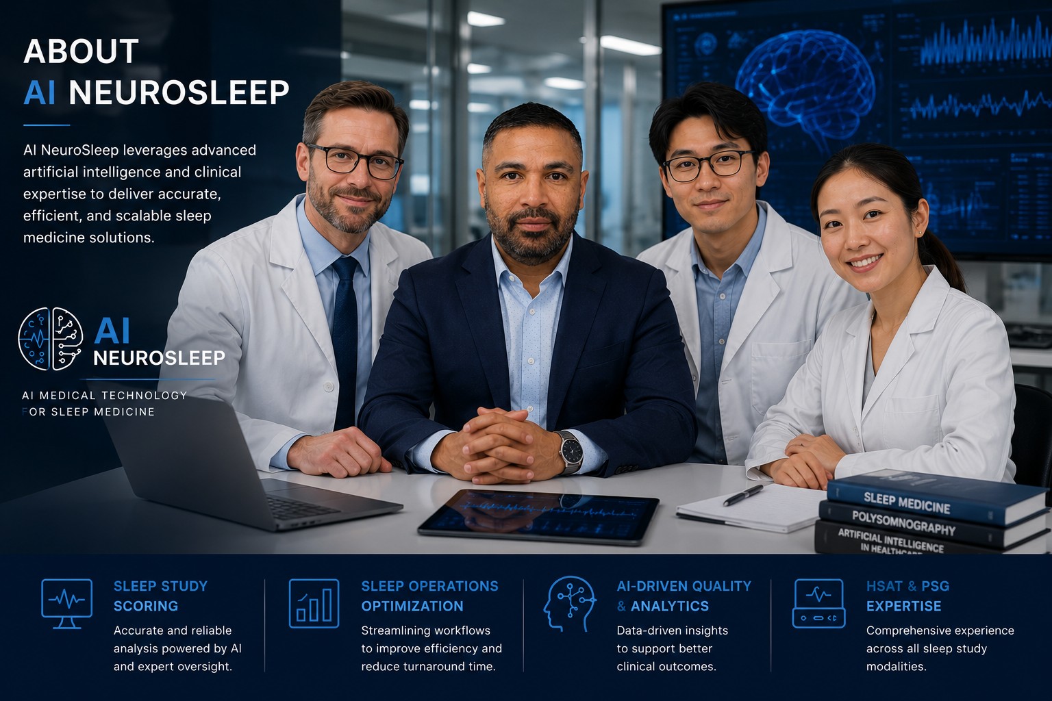 Will Carias with a multidisciplinary medical and scientific team at AI NeuroSleep